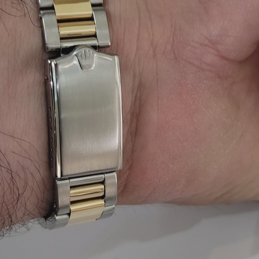 Rolex Oyster Perpetual Date 1500 Mens 1960s 34mm 14k SS Diamond Automatic RA742S