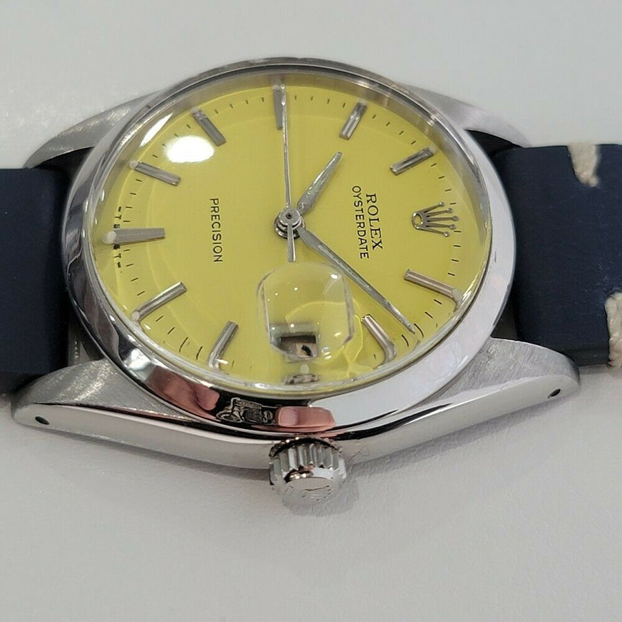 Mens Rolex Oysterdate Precision 6694 34mm Manual Wind 1960s Vintage Swiss RA108B