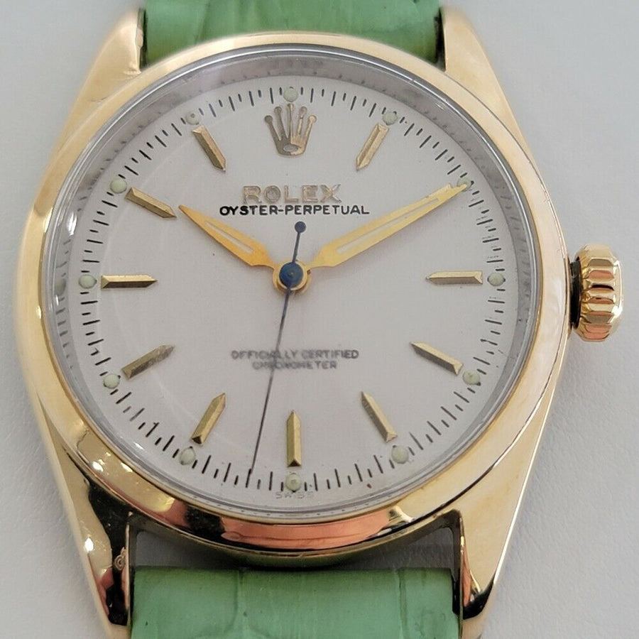 Mens Rolex Oyster Perpetual Ref 6634 34mm 1950s Gold Capped Automatic RA141G