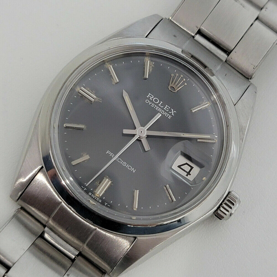Mens Rolex Oysterdate Precision Ref 6694 34mm 1970s Hand Wind Vintage RJC129