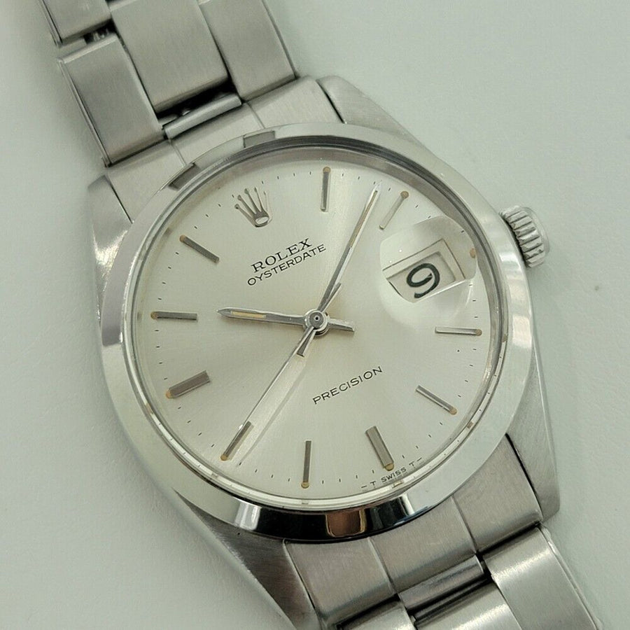 Mens Rolex Oysterdate Precision Ref 6694 34mm 1960s Manual Wind Vintage RA288