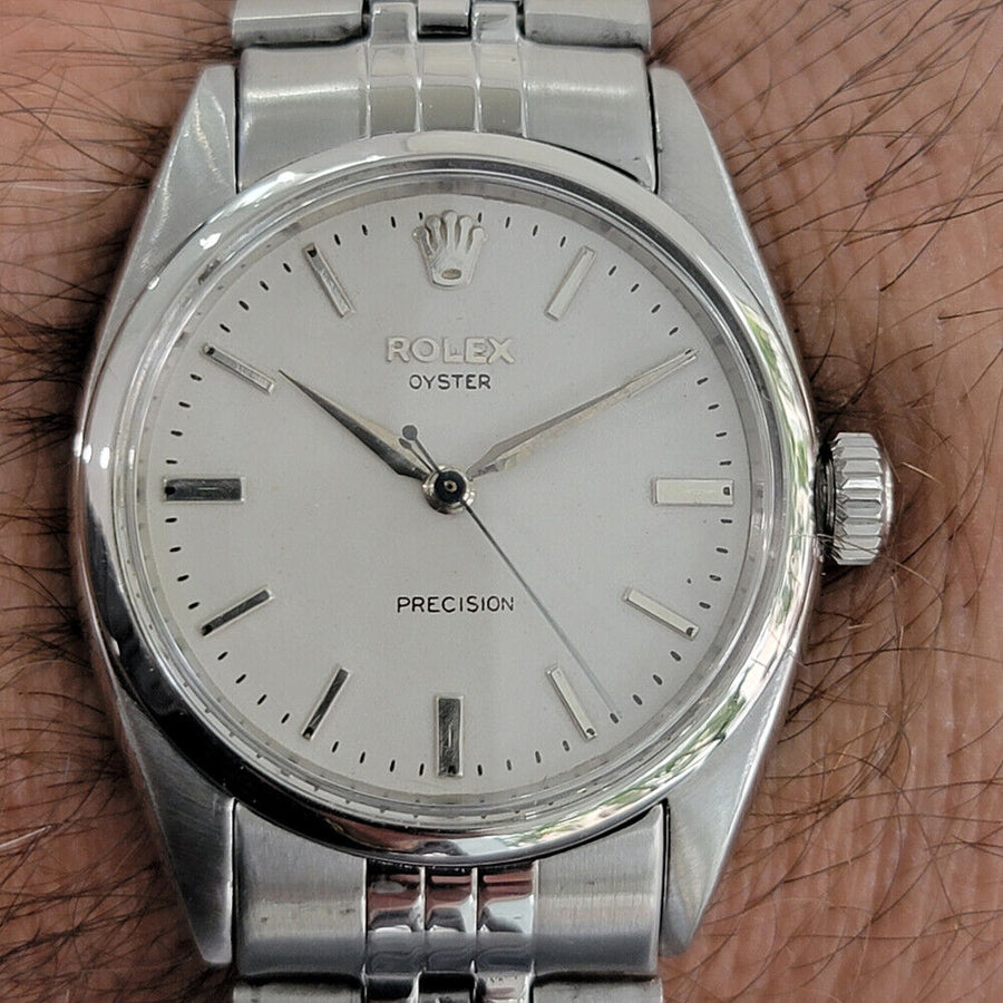 Mens Rolex Oyster Precision Ref 6422 34mm 1950s Hand Wind Swiss Vintage RA12