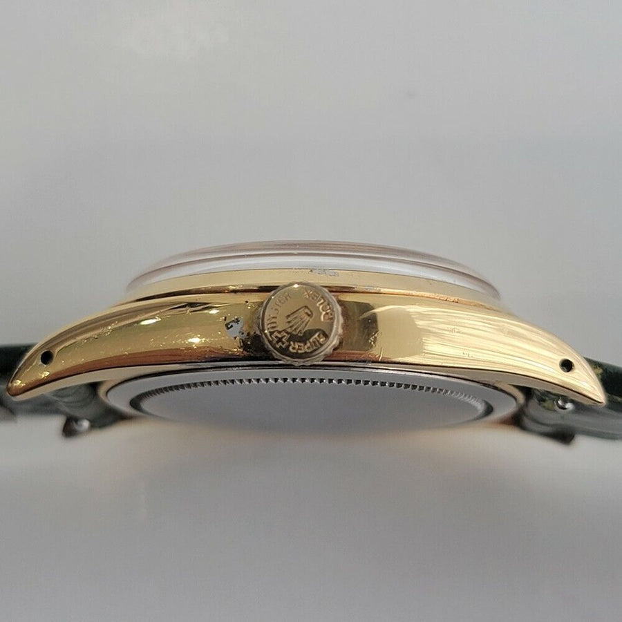 Mens Rolex Oysterdate Precision 6494 1950s 34mm Gold Capped Manual Wind RA214