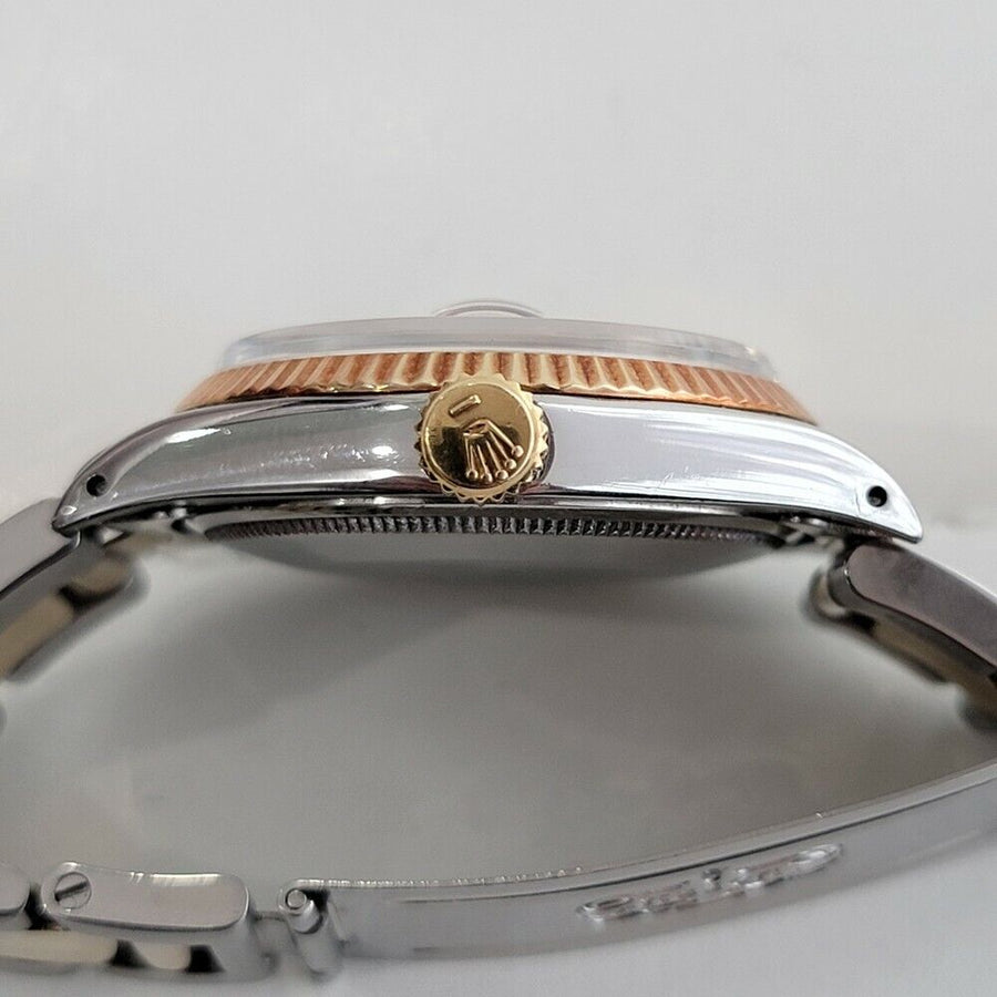 Mens Rolex Oyster Perpetual Date 1500 1970s 35mm Gold ss Automatic Swiss RA164