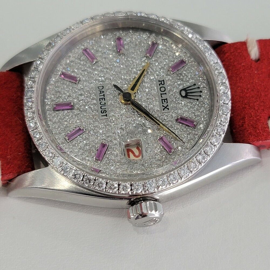 Mens Rolex Oyster Perpetual Diamond Dial 6305 36mm Manual Wind 1950s RA15