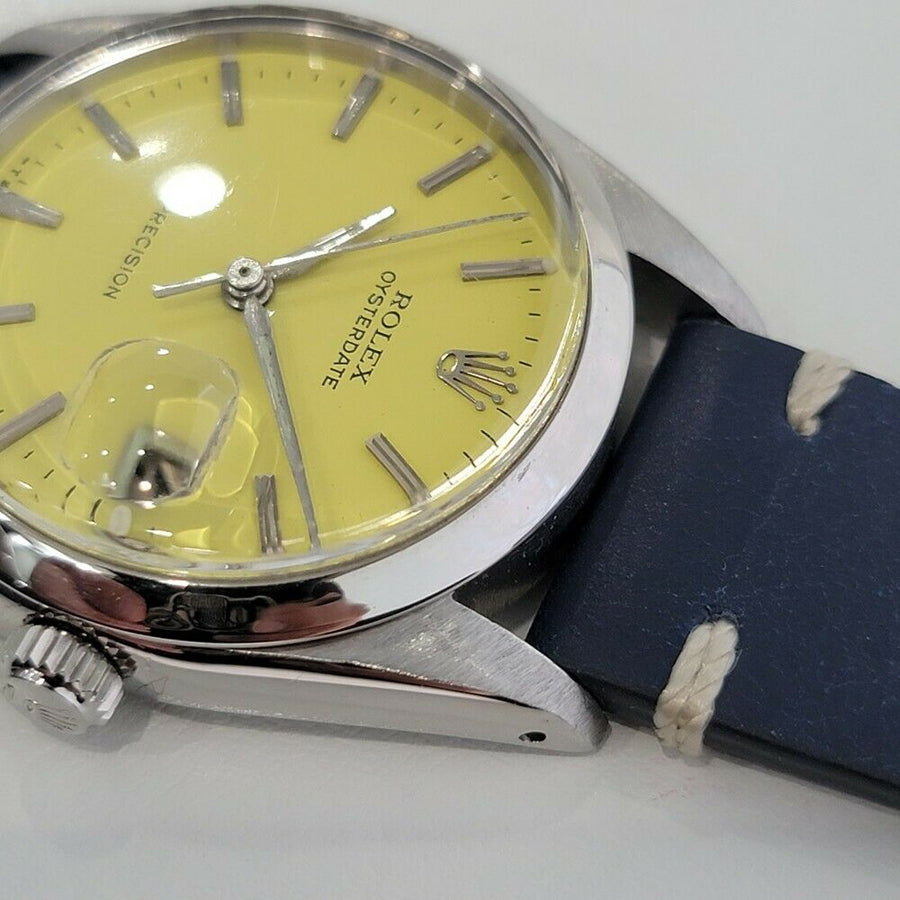 Mens Rolex Oysterdate Precision 6694 34mm Manual Wind 1960s Vintage Swiss RA108B
