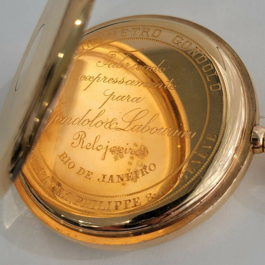 Patek Philippe Chronometro Gondolo 52mm 18k Gold Pocket Watch 1910s w Box RA184