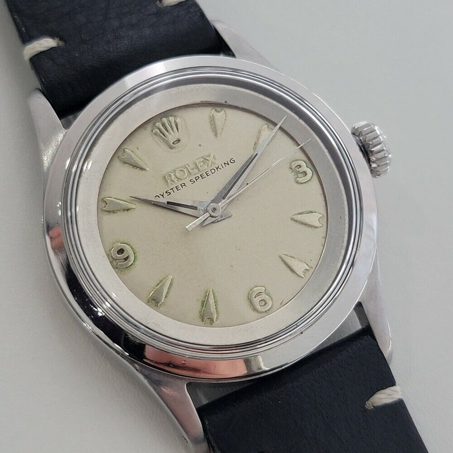 Mens Rolex Oyster Speedking Ref 6632 34mm 1950s Automatic Vintage Rare RA138