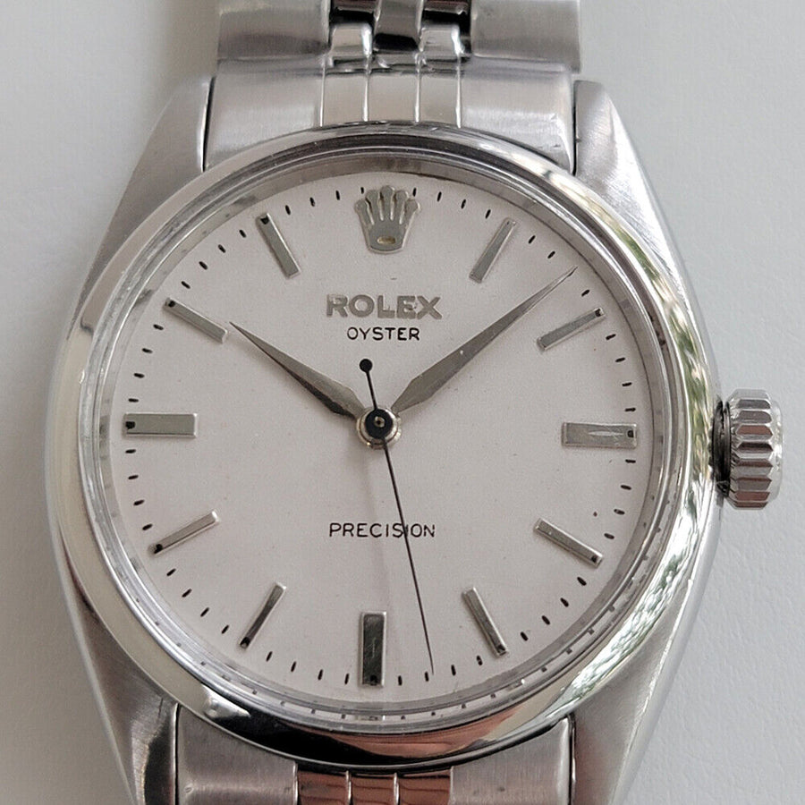 Mens Rolex Oyster Precision Ref 6422 34mm 1950s Hand Wind Swiss Vintage RA12