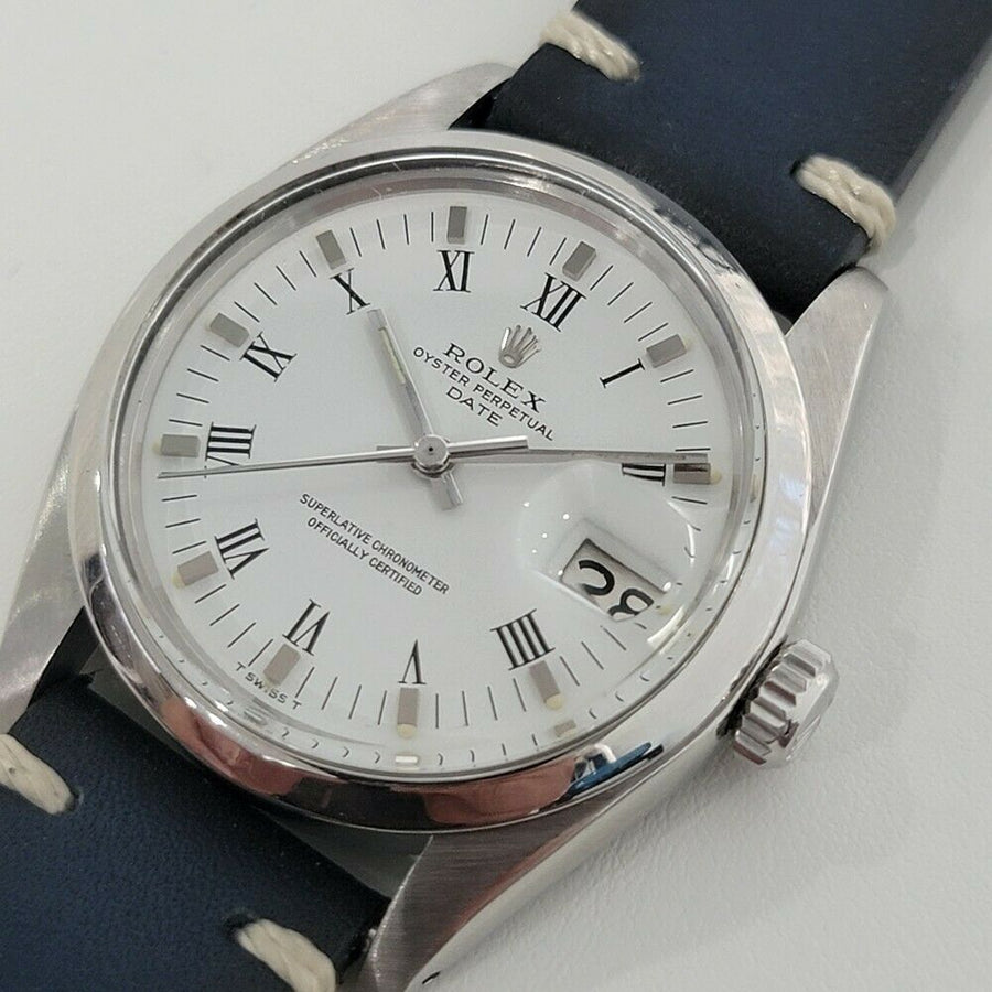 Mens Rolex Oyster Perpetual Date Ref 1500 35mm Automatic 1970s Vintage RA132B