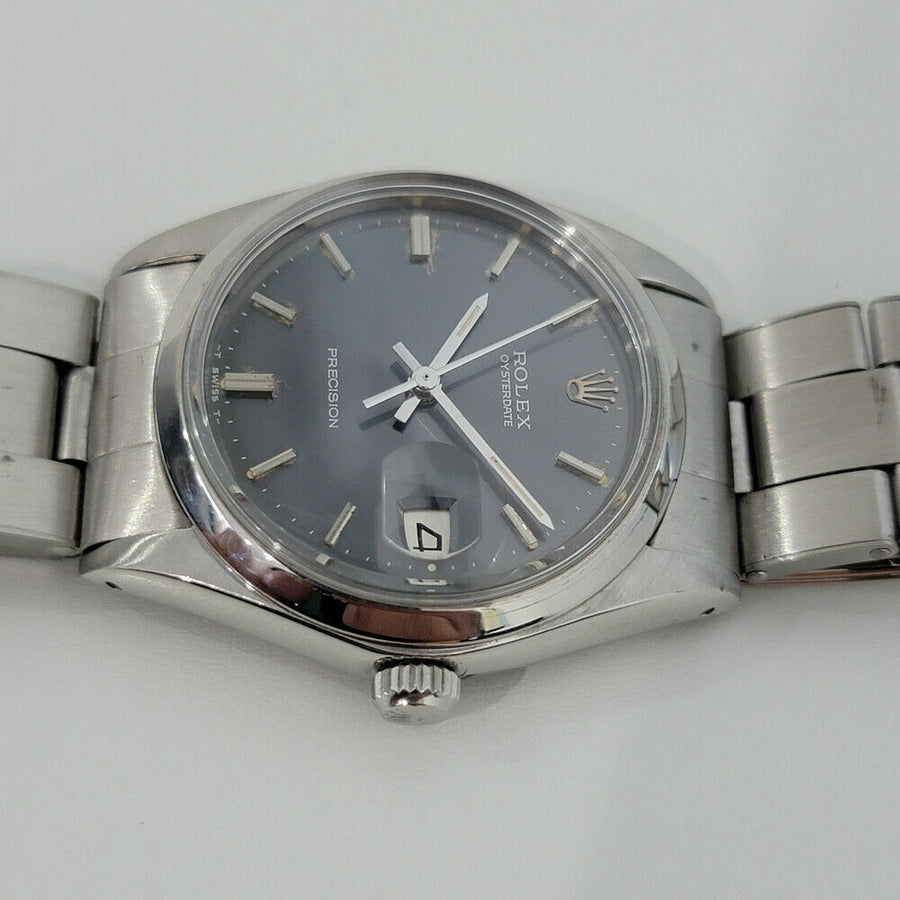 Mens Rolex Oysterdate Precision Ref 6694 34mm 1970s Hand Wind Vintage RJC129