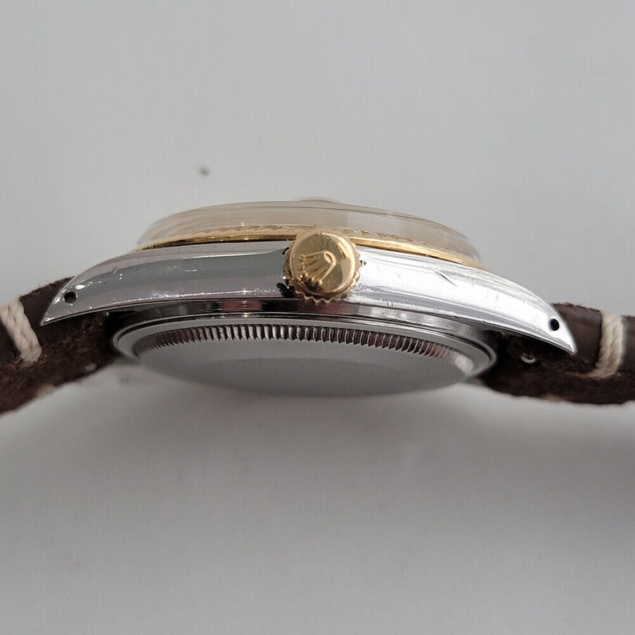 Mens Rolex Oyster Datejust Ref 16013 36mm 18k SS 1980s Automatic Swiss RJC177
