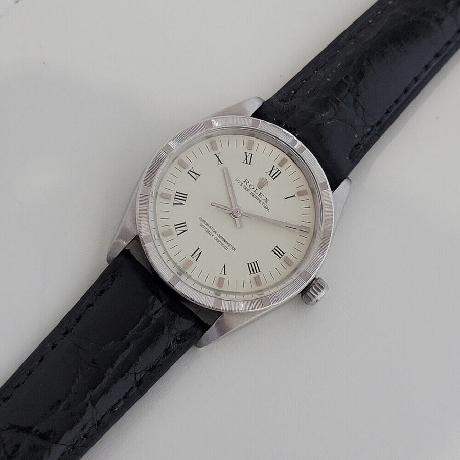 Mens Rolex Oyster Perpetual Ref 1007 34mm Automatic 1960s Swiss Vintage RA258