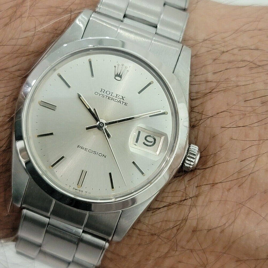 Mens Rolex Oysterdate Precision Ref 6694 34mm 1960s Manual Wind Vintage RA288