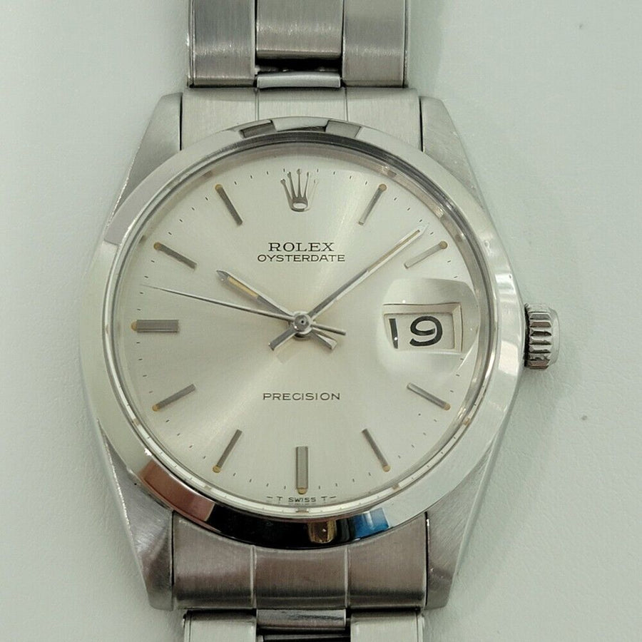 Mens Rolex Oysterdate Precision Ref 6694 34mm 1960s Manual Wind Vintage RA288