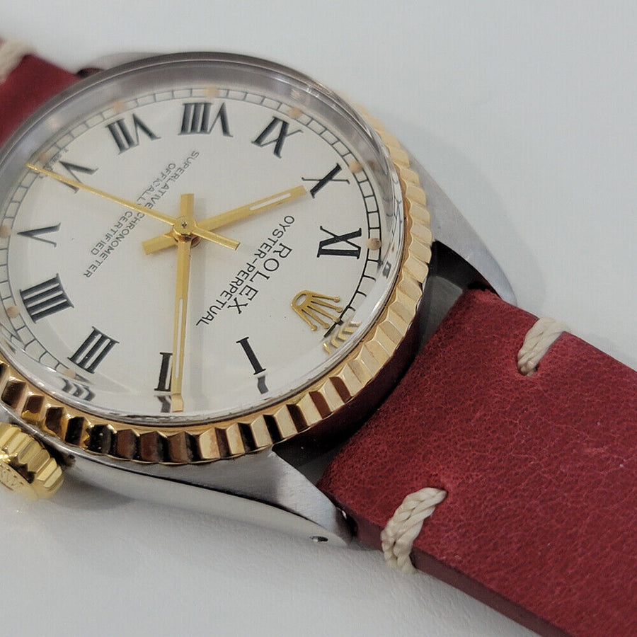 Mens Rolex Oyster Perpetual Ref 1003 34mm 18k SS 1960s Automatic Swiss RA216R