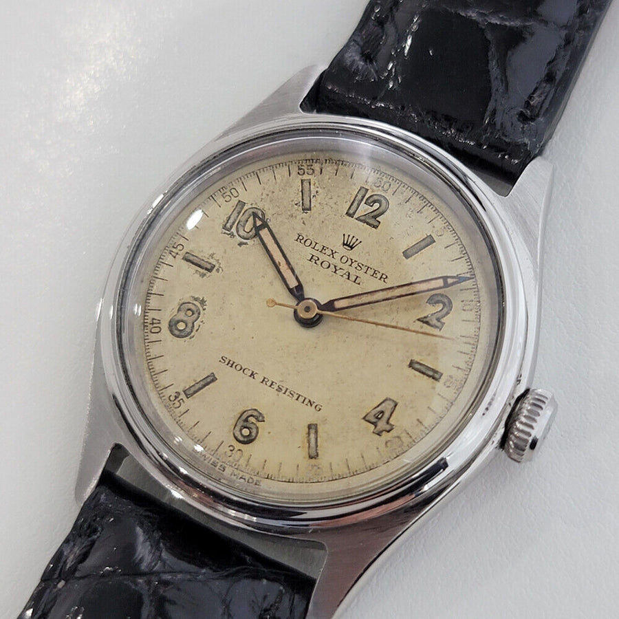 Mens Rolex Oyster Royal Ref 4444 32mm 1940s Manual Wind Vintage Swiss RA159B