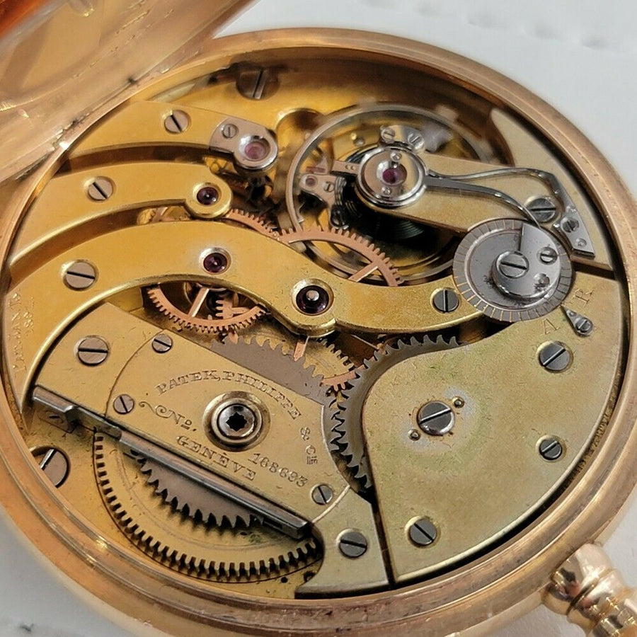 Patek Philippe Chronometro Gondolo 52mm 18k Gold Pocket Watch 1910s w Box RA184