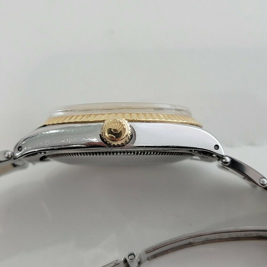 Mens Rolex Oyster Perpetual 5500 35mm 14k Gold SS Automatic 1960s Vintage RA179