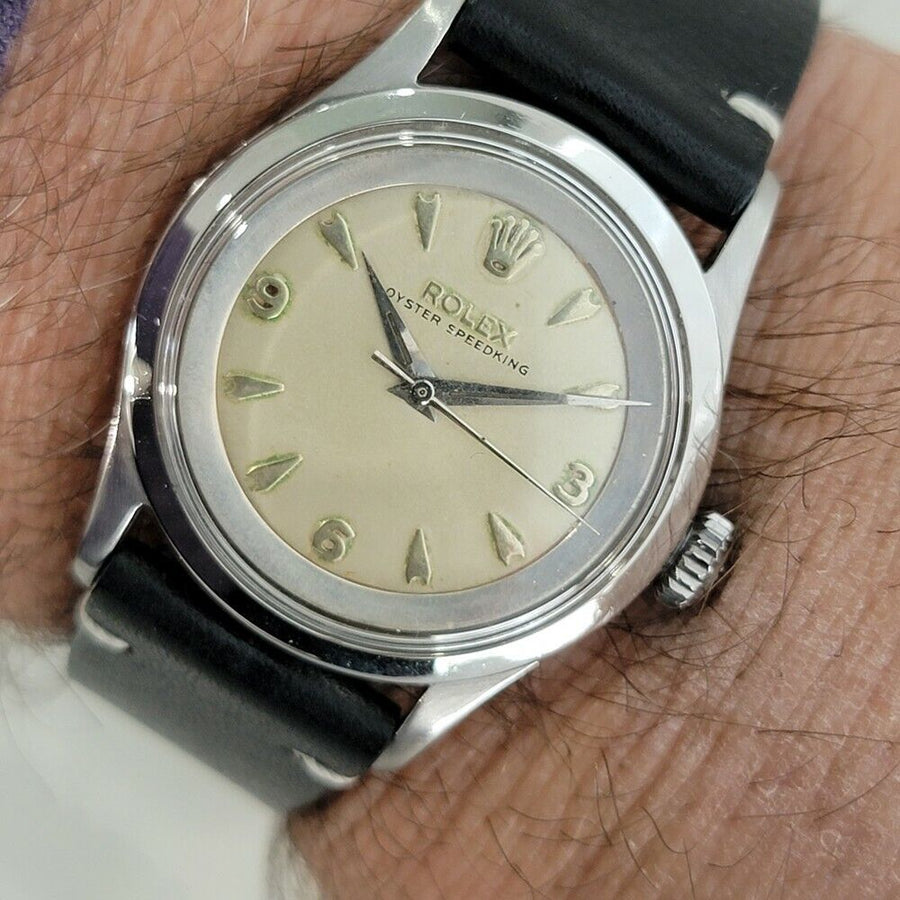 Mens Rolex Oyster Speedking Ref 6632 34mm 1950s Automatic Vintage Rare RA138