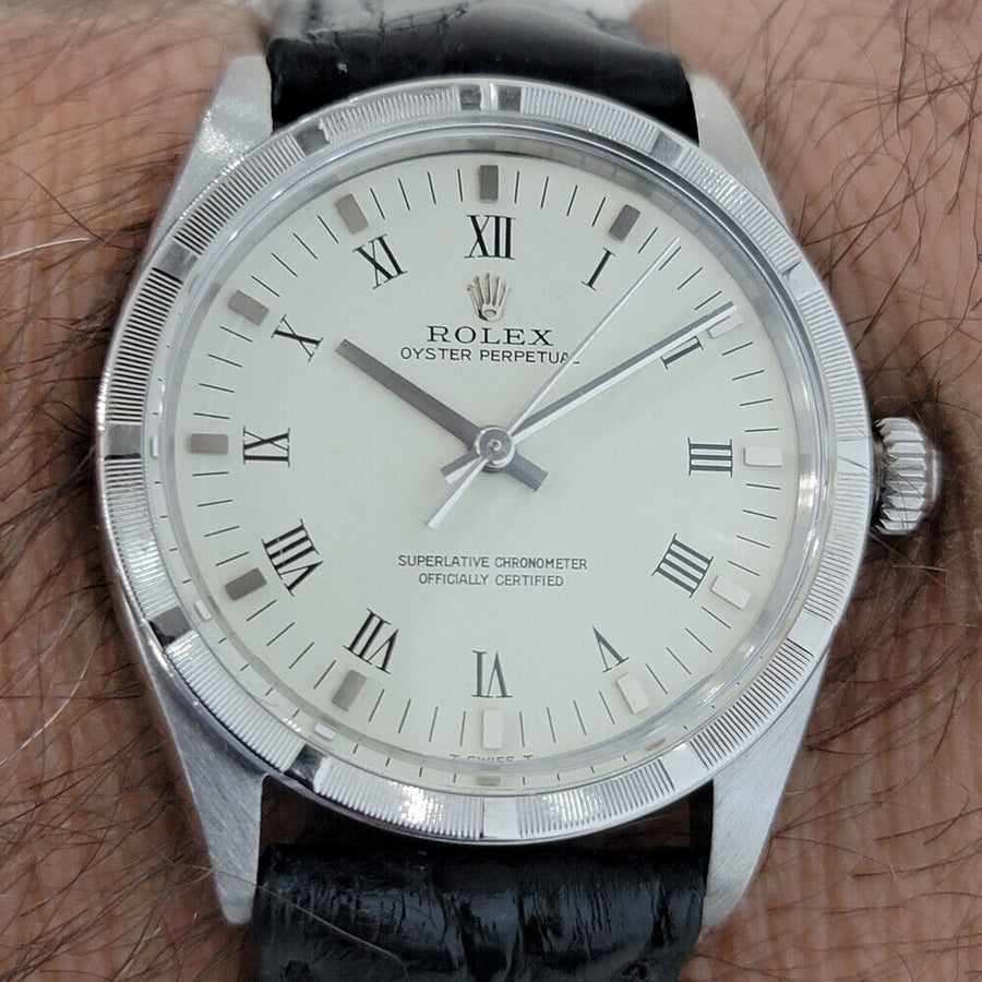 Mens Rolex Oyster Perpetual Ref 1007 34mm Automatic 1960s Swiss Vintage RA258