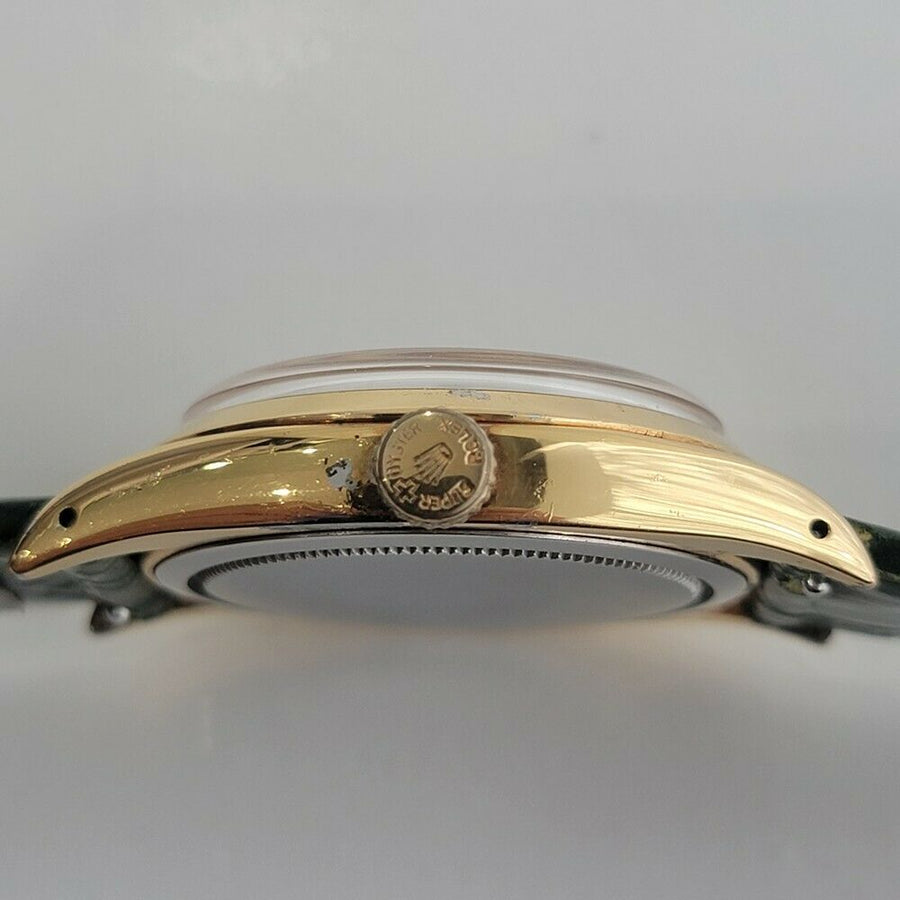 Mens Rolex Oysterdate Precision 6494 34mm Gold-Capped Hand-Wind 1950s RA214
