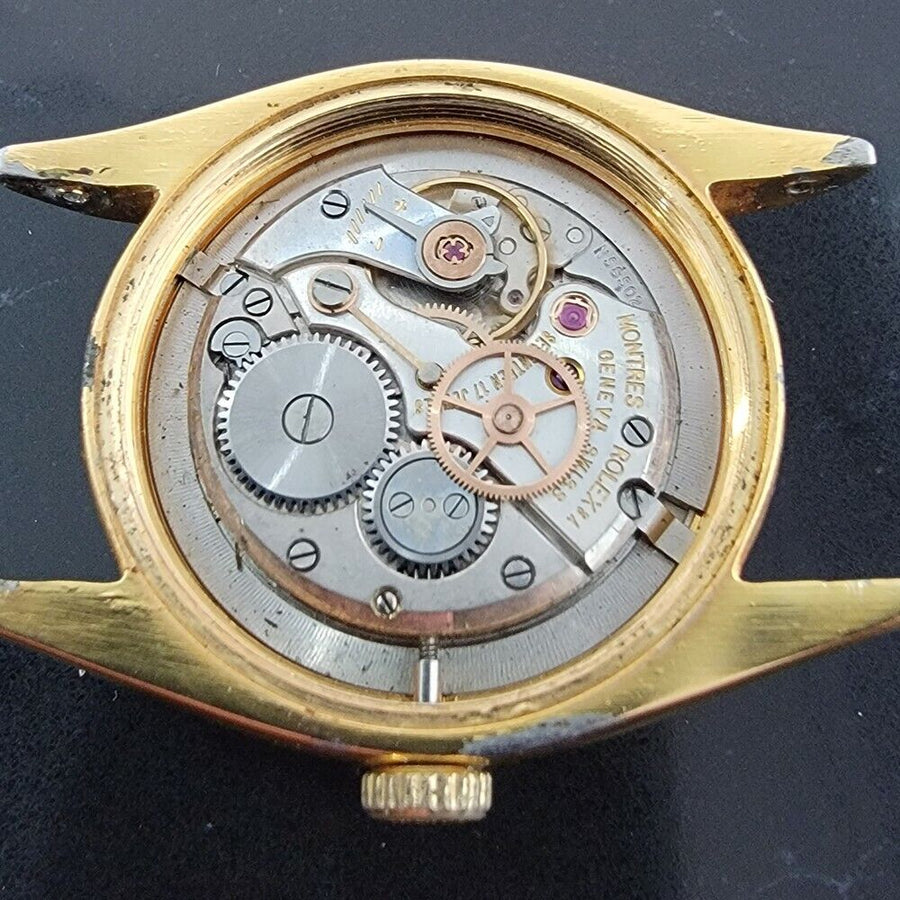 Mens Rolex Oysterdate Precision 6494 1950s 34mm Gold Capped Manual Wind RA214
