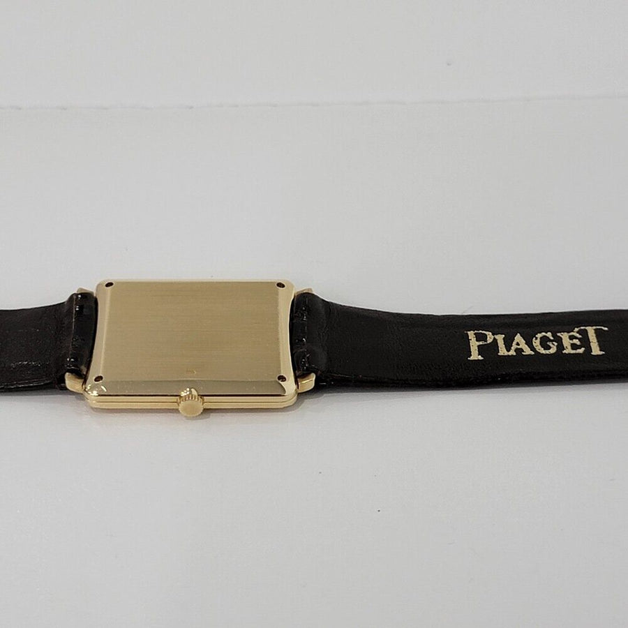 Unisex Piaget Protocole 25mm 18k Gold Tiger Eye Dress Watch 1970s original RA295