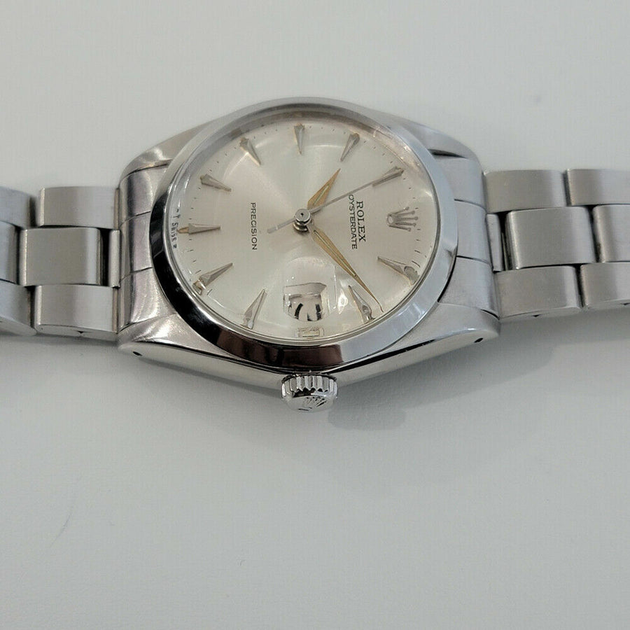Mens Rolex Oysterdate Precision Ref 6694 34mm 1960s Hand Wind Vintage RA222