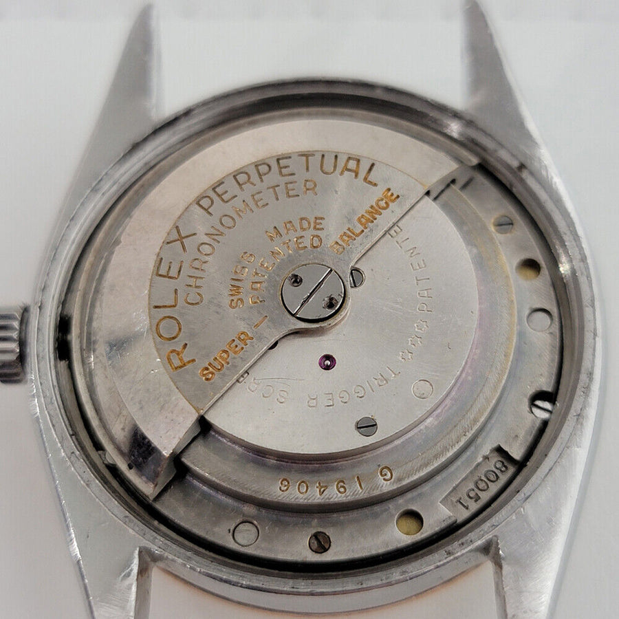 Mens Rolex Oyster Datejust Ref 6075 1950s 36mm 14k SS Automatic Vintage RJC157