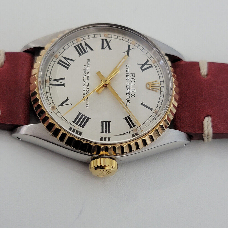 Mens Rolex Oyster Perpetual Ref 1003 34mm 18k SS 1960s Automatic Swiss RA216R