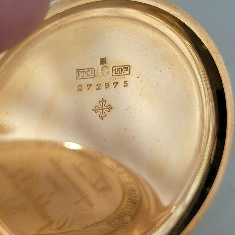 Patek Philippe Chronometro Gondolo 52mm 18k Gold Pocket Watch 1910s w Box RA184