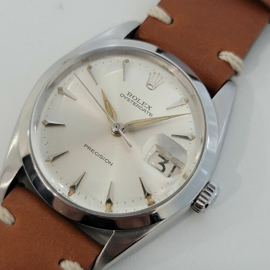 Mens Rolex Oysterdate Precision 6694 34mm 1960s Manual Wind Swiss Vintage RA222T