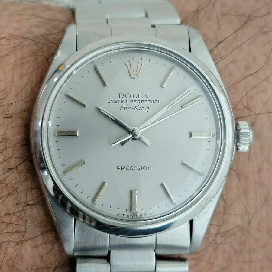 Mens Rolex Oyster Precision 5500 Air King 34mm 1960s Automatic Vintage RJC106