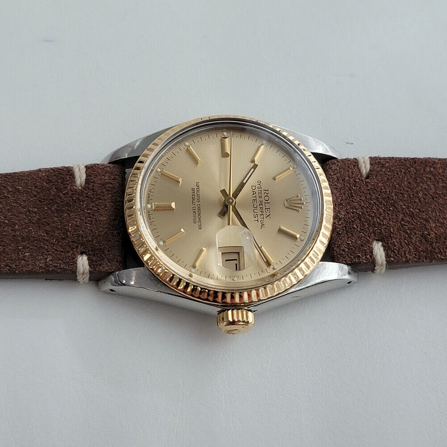 Mens Rolex Oyster Datejust Ref 16013 36mm 18k SS 1980s Automatic Swiss RJC177