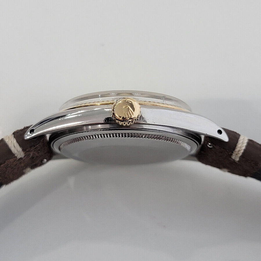 Mens Rolex Oyster Datejust Ref 1601 18k Gold SS 1960s Automatic Vintage RA254B