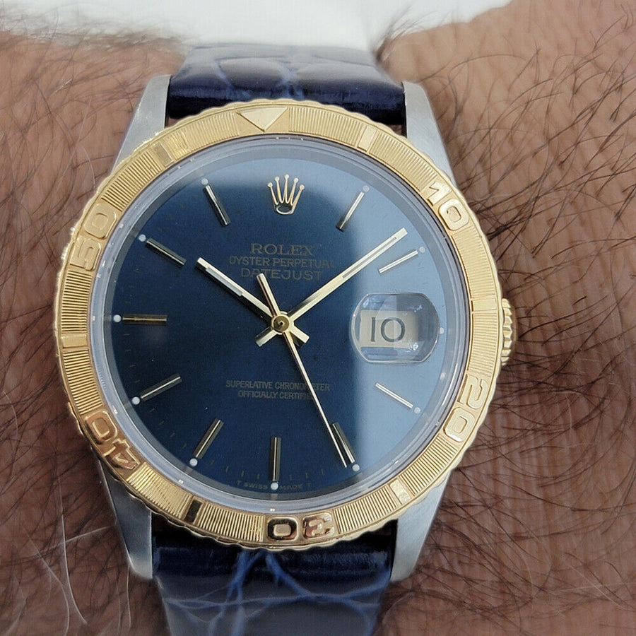 Rolex Men's Datejust Ref 16263 Turn O Graph 18k Gold SS 1990s Automatic RJC134
