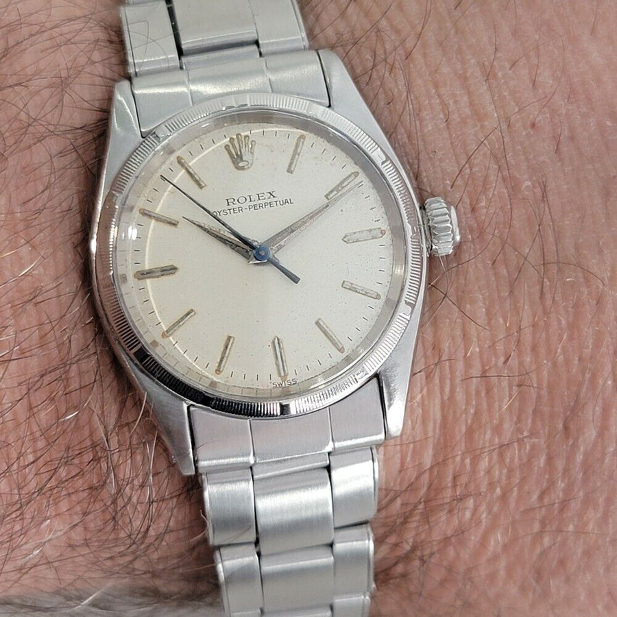 Midsize Rolex Oyster Perpetual Ref 6549 30mm 1950s Automatic Swiss Vintage RA144
