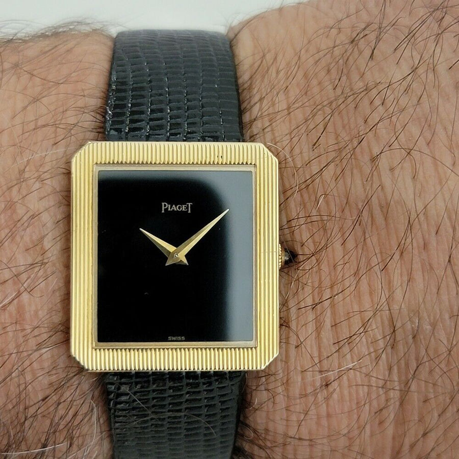 Unisex Piaget Protocole Ref 9154 25mm 18k Yel Gold 1970s Slim Dress Watch RA299