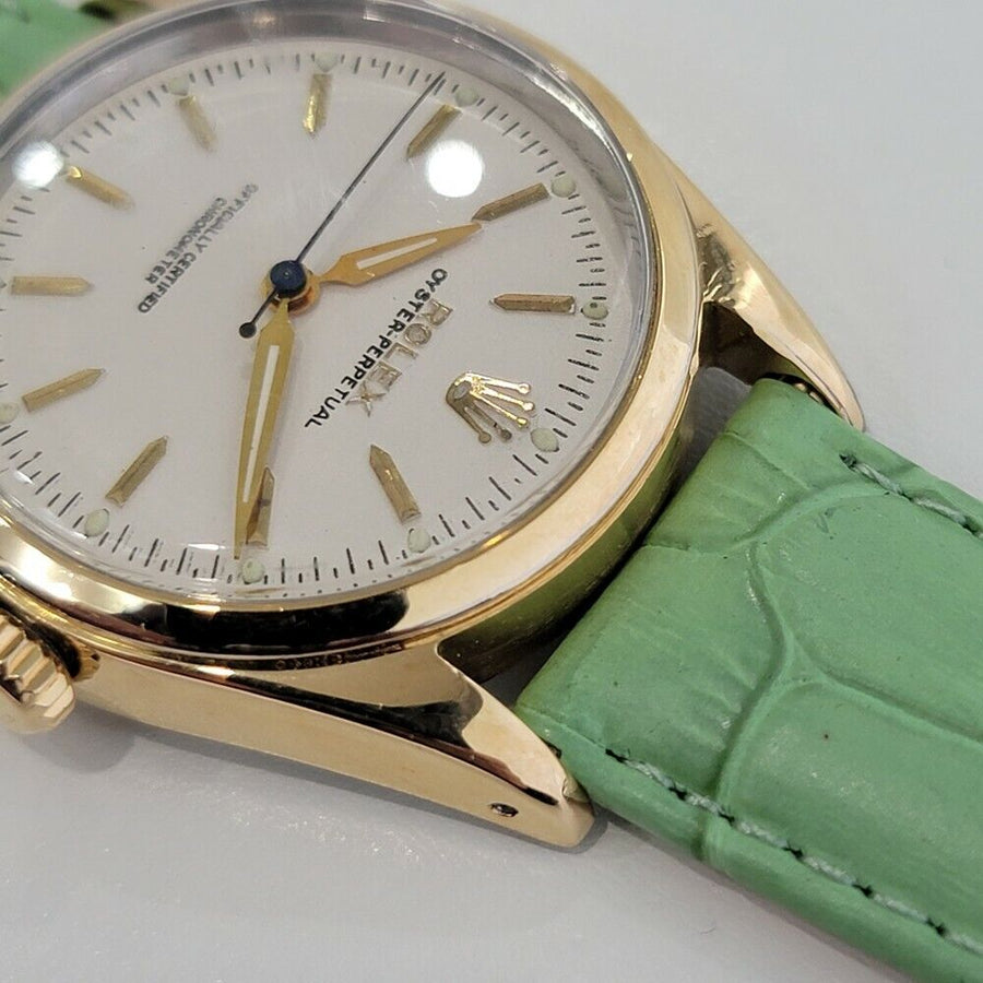 Mens Rolex Oyster Perpetual Ref 6634 34mm 1950s Gold Capped Automatic RA141G