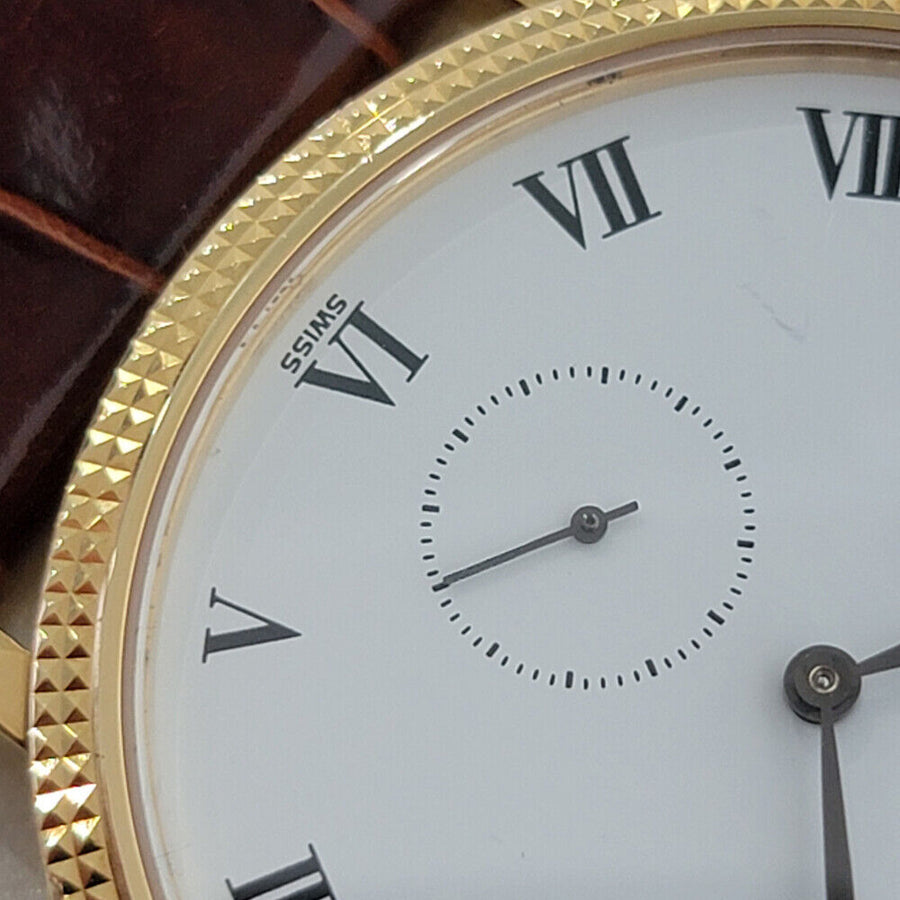 Mens Patek Philippe Calatrava 3919 18k Gold 34mm 1980s Manual Wind Swiss RJC163