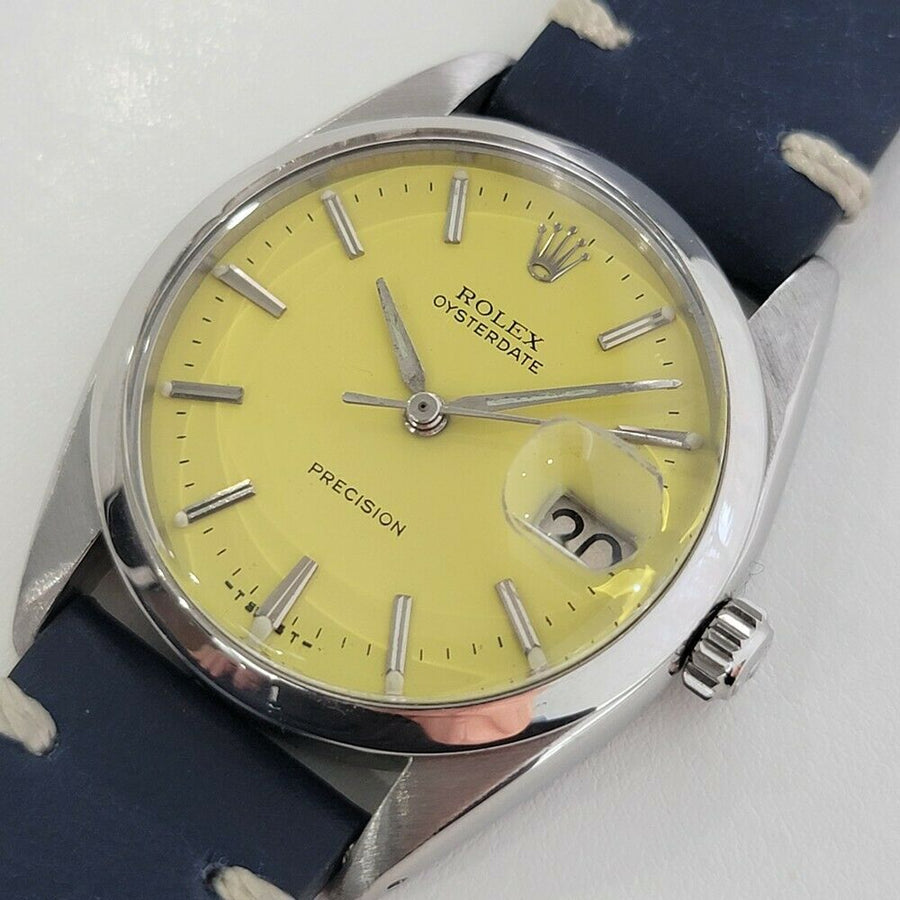 Mens Rolex Oysterdate Precision 6694 34mm Manual Wind 1960s Vintage Swiss RA108B
