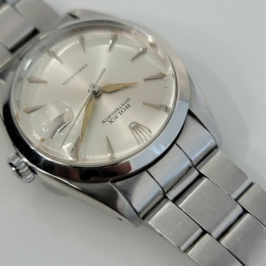 Mens Rolex Oysterdate Precision Ref 6694 34mm 1960s Hand Wind Vintage RA222