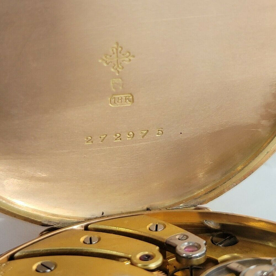 Patek Philippe Chronometro Gondolo 52mm 18k Gold Pocket Watch 1910s w Box RA184