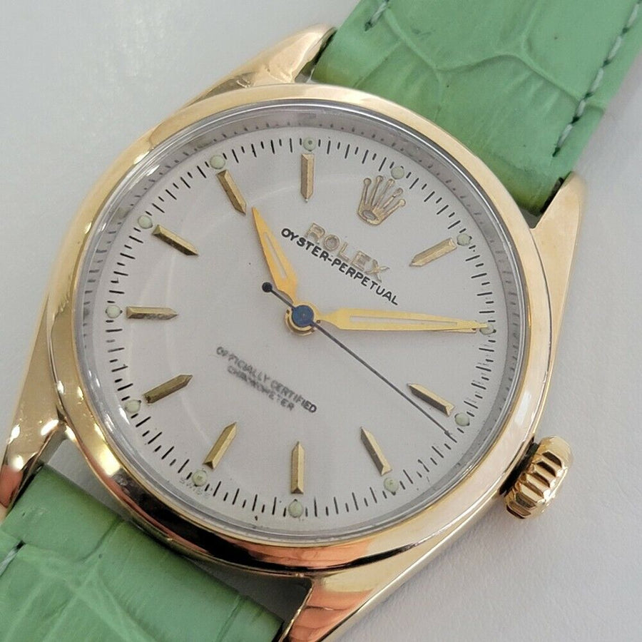 Mens Rolex Oyster Perpetual Ref 6634 34mm 1950s Gold Capped Automatic RA141G