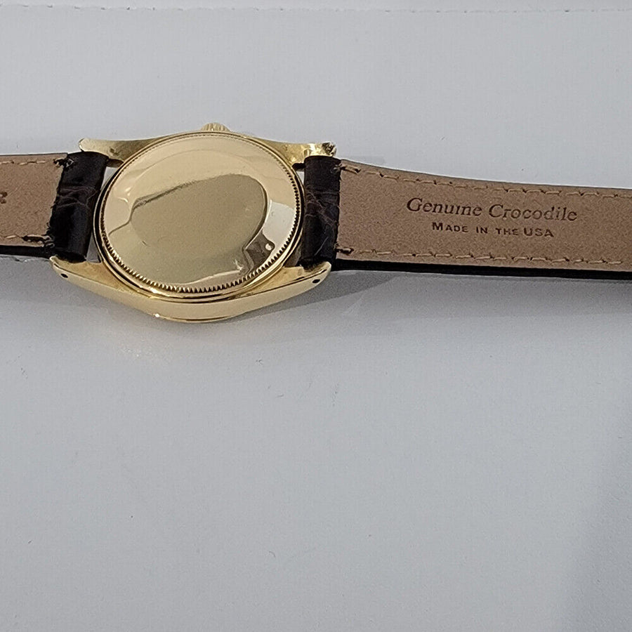 Mens Rolex Oyster Perpetual Ref 1011 33mm 18k Gold 1970s Automatic Swiss RJC154