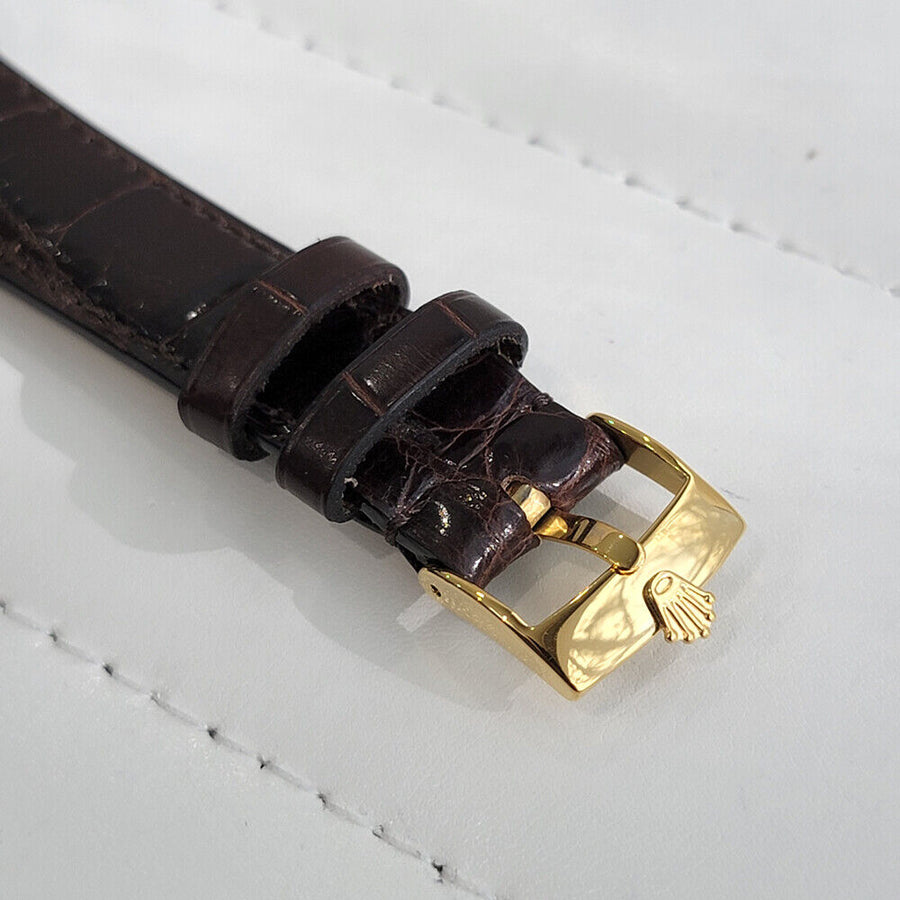 Mens Rolex Datejust Ref 16013 36mm 18k Gold SS 1980s Auto Quickset Swiss RA270B