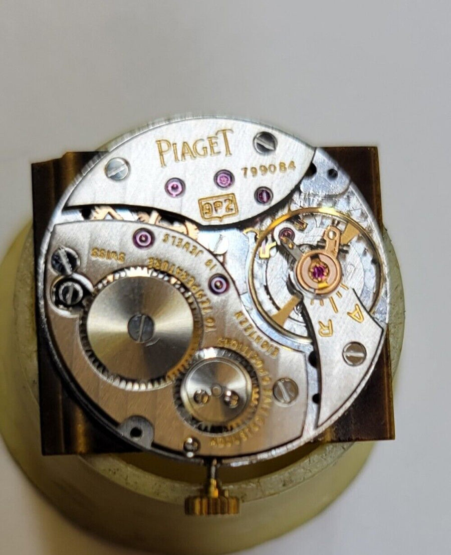 Unisex Piaget Protocole 25mm 18k Gold Tiger Eye Dress Watch 1970s original RA295