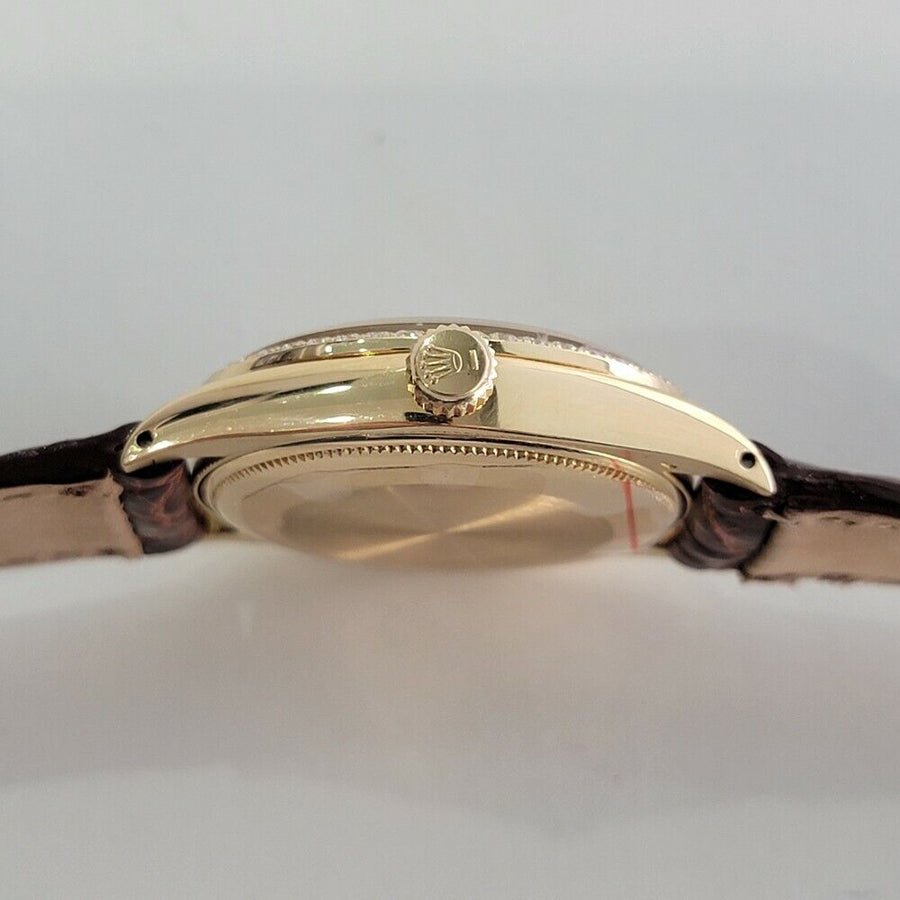 Mens Rolex Oyster Perpetual 1005 Diamond Dial 14k Automatic 1960s Swiss RJC139