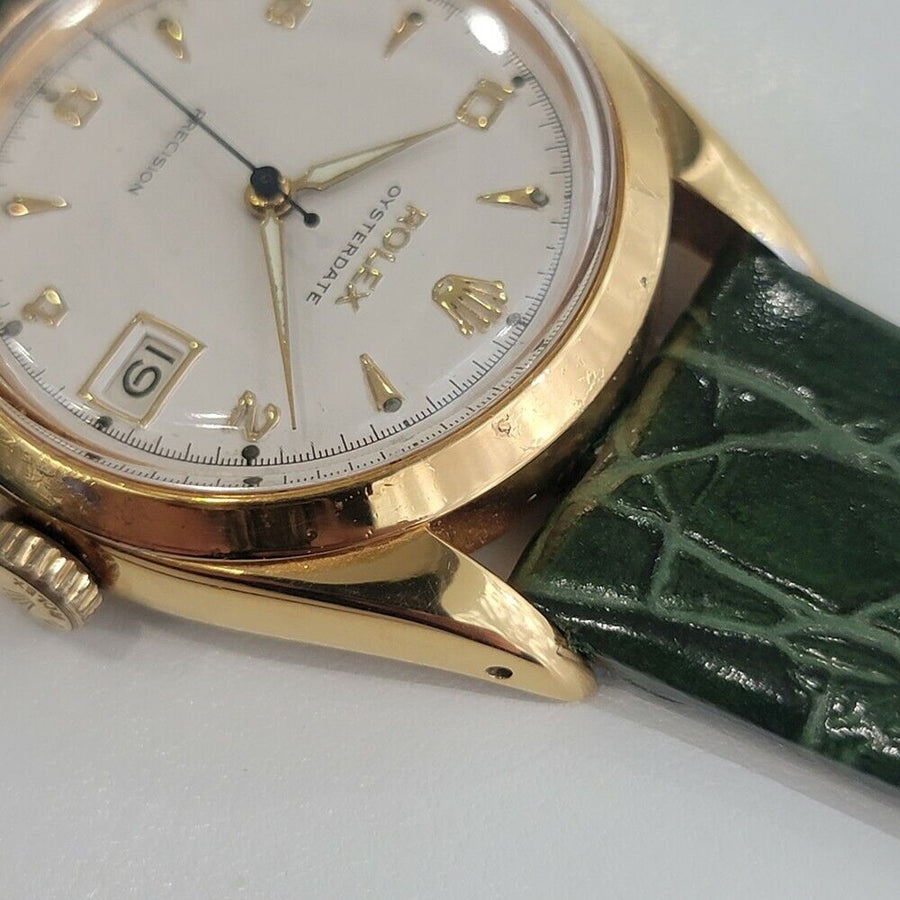 Mens Rolex Oysterdate Precision 6494 1950s 34mm Gold Capped Manual Wind RA214